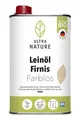 ULTRA NATURE Lein?l Firnis 0,5L, Farblos, Vegan, Bio, L?semittelfrei, Holzschutz, Holzlasur