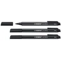 3 x Stabilo Fasermaler pointMax Filzstifte Permanentmarker 0,8 mm schwarz