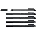 5 x Stabilo Fasermaler pointMax Filzstifte Permanentmarker  0,8 mm schwarz