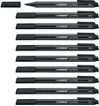 10 x Stabilo Fasermaler pointMax Permanentmarker Filzstifte 0,8 mm schwarz