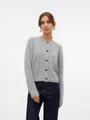 Vero Moda Strickjacke VMNOVAH LS O-NECK BUTTON CARDI GA NOOS Materialmix, regular fit