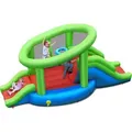 Costway Hüpfburg, Grün, Kunststoff, 190x197x410 cm, Outdoor Spielzeug, Gartenspielzeug