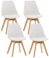 CLP Küchenstuhl Linares (4er Set), Buchenholz-Gestell, modern