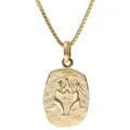trendor Kette mit Anhänger Zwilling Sternzeichen Gold 333 mit vergoldeter Silberkette goldfarben 45 cm