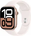 Apple Watch Series 10 GPS 46mm Aluminium rosegold mit Sportarmband M/L blassrosa