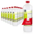 Höfer Chemie 15x 1 L Essigsäure 60% - optimaler Reiniger und Entkalker - Premium Qualität Made in Germany