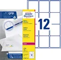 AVERY Zweckform L7164-100 Adressetiketten/Adressaufkleber (1.200 Etiketten mit ultragrip, 63,5x72mm auf A4, bedruckbar, selbstklebend, für DIN C4/C5 Briefkuverts, Papier matt) 100 Blatt, weiß