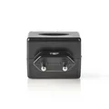 Nedis Steckdosen Adapter - Euro / Typ-C (CEE 7/16) - 100 - 240 V AC 50/60 Hz - 12 V DC - 6 W - Netzstromversorgung - 0.3 A - Schwarz - Kunststoff