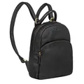 STILORD Ruby Daypack Damen Leder Rucksack Kleiner Lederrucksack Vintage Rucksackhandtasche Cityrucksack für Ausgehen Shopping Tagesrucksack S Echtleder Farbe:schwarz