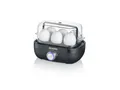 Eierkocher 6 Eier schwarz Eierstecher Härtegrad einstellbar 420W BPA-frei