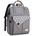 Lekebaby Baby Wickelrucksack Wickeltasche mit Wickelunterlage Multifunktional Große Kapazität Babytasche Reisetasche für Unterwegs, Grau