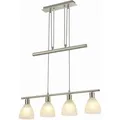 Lindby Pendelleuchte Simeon 9620355 Modern in Alu aus Glas 4-flammig E14 Wohnzimmerleuchte