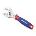 WORKPRO 2-in-1 Schraubenschlüssel verstellbar Rollgabelschlüssel & Rohrzange Einmaulschlüssel aus Cr-V für Profis, Rollgabelschlüssel 200mm Länge mit Gummigriff（max. 42mm Maulweite)