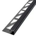 Dalsys Fliesenschiene Eckprofil 2,5m x 12,5mm Quadratprofil Edelstahl Schwarz gebürstet, Fliesenprofil