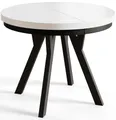 Esstisch Rund Evo, Moderner Esstich Ausziehbar, Tisch mit Stabile Konstruktion, Durchmesser 90 - 190 cm, Farbe Craft