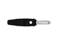 Hirschmann BÜSCHELSTECKER 4mm MIT QUERLOCH UND SCHRAUBANSCHLUSS / SCHWARZ (BULA