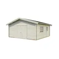 PALMAKO Blockbohlen-Garage, BxT: 540 x 540 cm (Außenmaße), Holz - beige