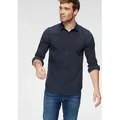 Tommy Jeans Langarmhemd Sabim Stretch Shirt Stretch Hemd, Premium, Slim Fit, mit Elasthan blau S