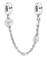Pandora Bead Silber Sicherheitskette Charm Gänseblümchen