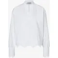Bluse mit Spitzenbesatz