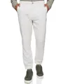 Indicode Herren Blnda Stoffhose aus Leinen & Baumwolle | Herrenhose Freizeithose Männer Offwhite, S