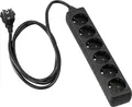 Hama Mehrfachsteckdose, 6-fach, 1,4 m, Schwarz Steckdosenleiste 6-fach (nicht vorhanden, Kabellänge 1,4 m)