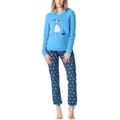 Merry Style Schlafanzug Damen Schlafanzug MS10-167 blau|grau M