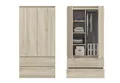 Home Collective Kleiderschrank Schrank Mehrzweckschrank Haushaltsschrank 90x50x180 cm (BxTxH) mit 2 Schubladen, 3 Einlegeböden & Kleiderstange – robust, platzsparend & vielseitig | Sonoma