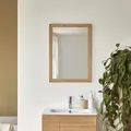 Spiegel aus Eichenholz Badezimmerspiegel Eiche massiv 70 x 50 cm neu Tikamoon
