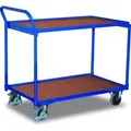 Tischwagen 250 kg mit 2 Ladeflächen hoher Schiebebügel Typ L + EasySTOP