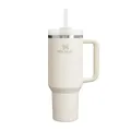 Stanley 1913 Quencher H2.0 Flowstate Trinkflasche Mit Strohhalm 1.2L - Thermobecher Kühlt 11 Stunden - 48 Stunden Eisgekühlt - Spülmaschinenfest - Thermosflasche BPA Frei - Trinkbecher - Cream 2.0
