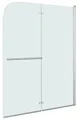 vidaXL Faltbare Duschkabine 2 Paneele ESG 95 x 140 cm