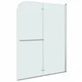 vidaXL Faltbare Duschkabine 2 Paneele ESG 95 x 140 cm