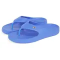 Zehentrenner TOMMY HILFIGER "TH COMFORT BEACH SANDAL", Damen, Gr. 39/40, blau (royalblau), Synthetik, modisch, Schuhe, Dianette, Sommerschuh, Bequemschuh mit kleiner Logostickerei