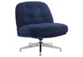IWMH Bürostuhl Dick Schreibtischstuhl Ohne Rollen, Cordstoff Drehstuhl ohne Armlehnen (Lesesessel mit 15cm dickem Sitzkissen), Gepolsterter Stuhl für Schlafzimmer Wohnzimmer Schminktisch