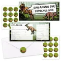 Einladung zur Einschulung mit Dinosaurier-Motiv I DIN Lang I dv_1115
