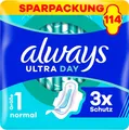 Always Ultra Day Damenbinden Normal Größe 1 mit Flügeln saugstark 114 Stück