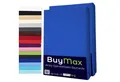 Buymax Spannbettlaken 2-er Set, Doppelpack, Bettlaken, Jersey 100% Baumwolle, Gummizug: rundum, (2 Stück), Pflegeleicht und Atmungsaktiv in Verschiedenen Farben und Größen