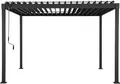 Pergola 80 Solid 3x4 m Stahl Anthrazit verstellbares Lamellendach Garten Terasse Pergola Winterfest Stabil Pavillion