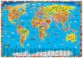 Erlebniskarte „Illustrierte politische Weltkarte