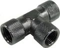 T-Verteiler G1/4 schwarz gerändelt (64131)