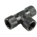 T-Stück - Innengewinde G1/4 - kompakt - gerändelt - black nickel