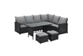SVITA Loungeset MONROE, (Set, 4-tlg., Gartenlounge), Garten-Lounge, Poly-Rattan, Sitzgruppe, Outdoor, Lounge-Möbel