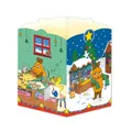 TRÖTSCH - Windlicht Adventskalender "Die Maus" - Weihnachtskalender mit 24 leuchtenden Motiven: Adventskalender mit Adventskarte und Umschlag zum Verschicken