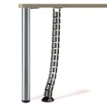 SO-TECH® Schreibtisch Kabelkanal Kabelführung Kabeldurchlass Länge: 780 mm rund Ø 62 mm silbergrau