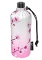 Emil Trinkflasche aus Glas für Mädchen & Jungen isolierte Glasflasche für Schule, Freizeit, Sport: Kinder & Eltern Kirschblüte 0,6l