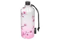 Emil Trinkflasche Kirschblüten Glasflasche, Flasche aus Glas, BPA-Frei, spülmaschinenfest, Bruchsicher, 600ml