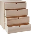 VBS Schubladenbox, Rohholz, H 33,5 cm