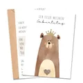 MeinBaby123® 10 Einladungskarten Kindergeburtstag Mädchen und Jungs | süße Geburtstagseinladungen für Kinder | Bär Einladungskarten | inkl. 10 Briefumschläge | Premium Qualität (Bär V3)