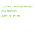 100 Bene Sichthüllen Din A4 Blau Glatt 0,15 Mm 205000BL (9003262130172)